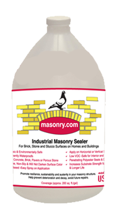 Bottle of Industrial Masonry Sealer. Protects all of your masonry surfaces and extend their life.